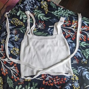 Urban Outfitters White Crop With Tie